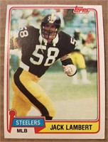 1981 Topps Steelers Hall of Famer Jack Lambert
