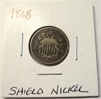 Shield Nickel 1868