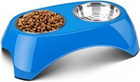 New $83  Elevated Dog Bowl(Blue)