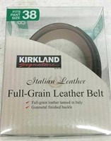Full Grain Leather Belt, 38 Inch Waist
