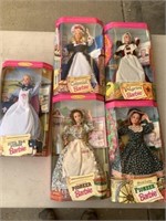(5) Barbies (New) in box