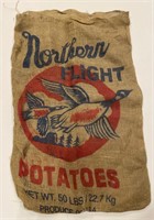 Vintage Northern Flight Potatoes 50lb Seed Sack