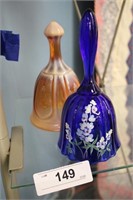 2PC FENTON BELLS 1 IS HAND PAINTED