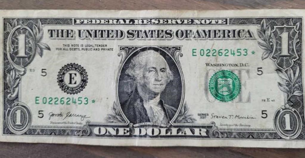 $1 bill Star Note
