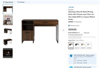 B3822  Mainstays Writing Desk 29.92 Canyon Walnut