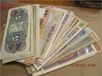 Lot of Foreign Vtg. Paper Money 1920s-70s (70pcs.)