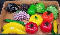 Lot Of New Glass Fruits & Vegetables Decor