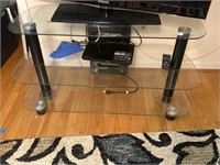 3 Tier Glass Television Stand 44x24x22in