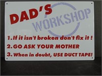 Dad's Workshop Metal Sign