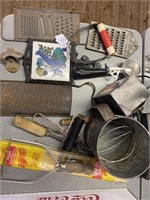 Large lot vintage kitchen utensils