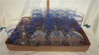 Pfaltzgraff Yorktowne Clear Glasseware Blue