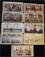 9 1800's to early 1900's Stereoscope Viewer Cards