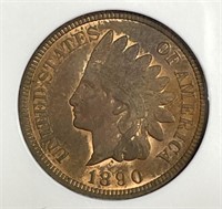 1890 Indian Head Cent UNC Small ANACS MS62 RB