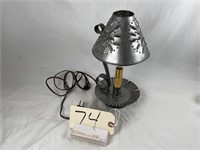 Punched tin Lamp 11"