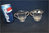 VINTAGE SUGAR & CREAMER SET GOLD TRIM