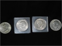 (3)-1971 & (1)-1972 EISENHOWER DOLLARS