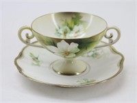 "RS Prussia" Hand Painted Porcelain Cup & Saucer