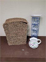 Basket hamper and Home made shelf