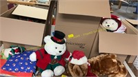 Stuffed animals, holiday decor