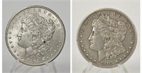 2 1903-P U.S. Morgan Silver Dollars 1 Better Grade