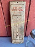 Burton State Bank Advertising Thermometer