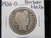 1906 O BARBER HALF DOLLAR 90%
