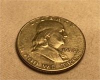 1954 Franklin Half Dollar Coin