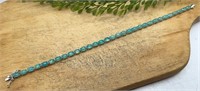 Stainless Steel Turquoise Opal Gemstone Bracelet