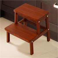 HOUCHICS Wooden Step Stool for Adults Kids, Solid