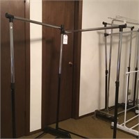 Adjustable clothing rack (on wheels)