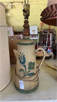 Pottery lamp