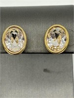 Swarovski Crystal Gold Tone Earrings