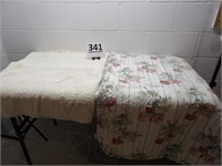 Floral Bed Spread & Woven Throw