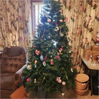 Decorated Christmas Tree - approx 7' tall