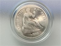 OF) 1860 seated liberty silver half dime