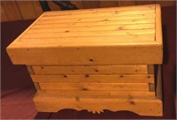 Handcrafted Knotty Pine Wooden Box
