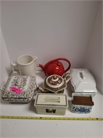 Vintage Tea Pots and Decorative Dishes