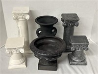 4 Colonne Candle Light Holders With Vases