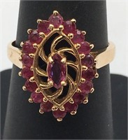 10k Gold Natural Ruby Ring