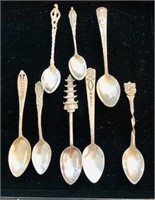 8 Sterling Silver Demi tasse Antique Spoons
