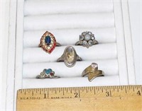 Lot of Vintage Costume Jewelry Rings