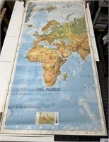 Old map the world army map service corps of
