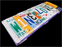 License Plate Sign - Wine Lover - 15" x 6"