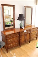 Dresser with Double Mirrors by Heritage Furniture