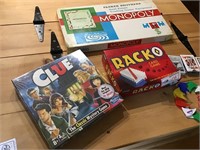 Games Monopoly, Clue, Racko,+