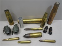 Inert military cartridges, shells, casings, and