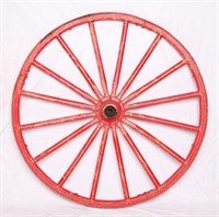 Large Antique Wood & Iron Wagon Wheel