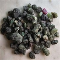 216 Ct Rough Emerald Gemstones Lot