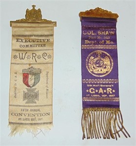 WOMAN'S RELIEF CORPS & GRAND ARMY REPUBLIC RIBBONS