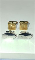 Gold and Silver Cuff Links